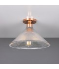 Hanoi Flush Fitting Light Brass/Glass 30 cm