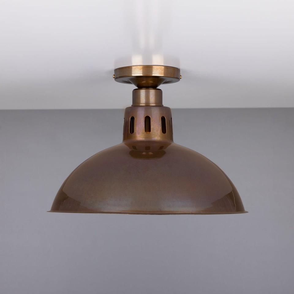 Paris Flush Ceiling Light Brass 30 cm