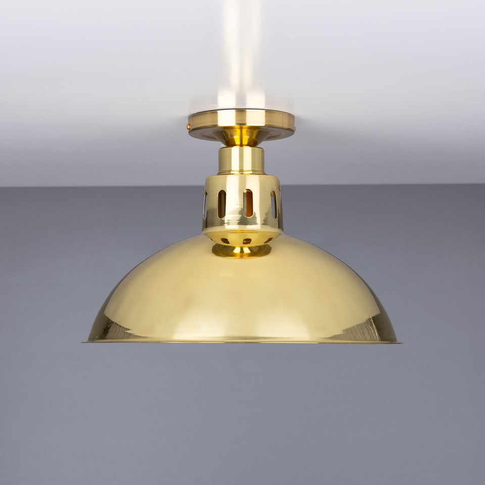 Paris Flush Ceiling Light Brass 30 cm