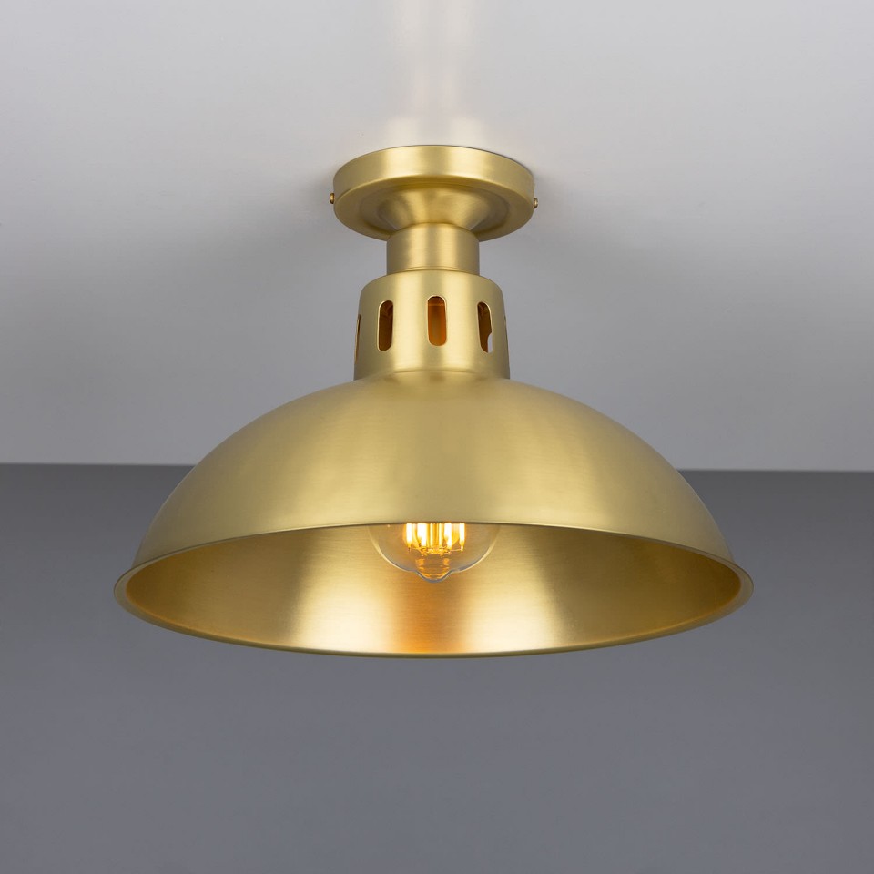 Paris Flush Ceiling Light Brass 30 cm