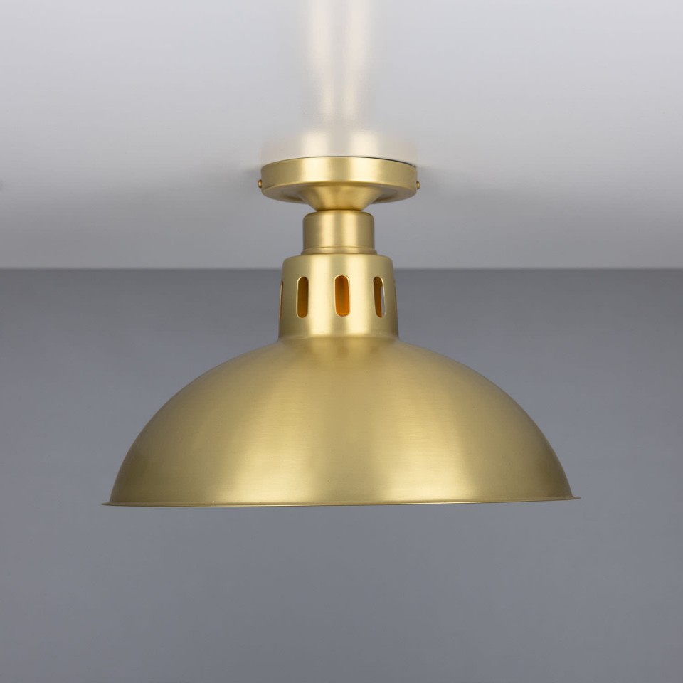 Paris Flush Ceiling Light Brass 30 cm