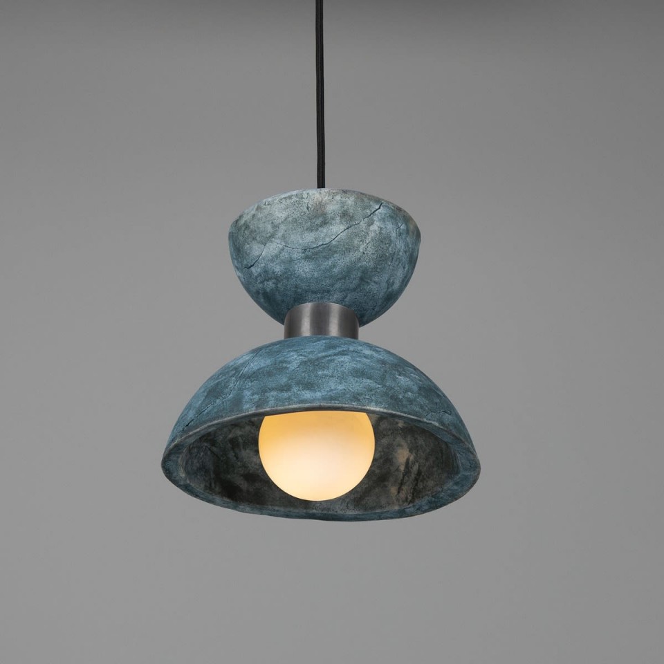 Nakaii Ceiling Light Blue Earth Ceramic/Brass 20cm