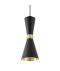 Cairo Ceiling Light Black/White/Brass 14 cm