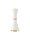 Cairo Ceiling Light Black/White/Brass 14 cm