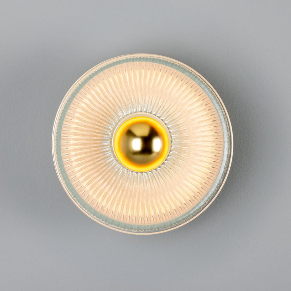 Eclipse Wall Light Brass/Glass 20cm