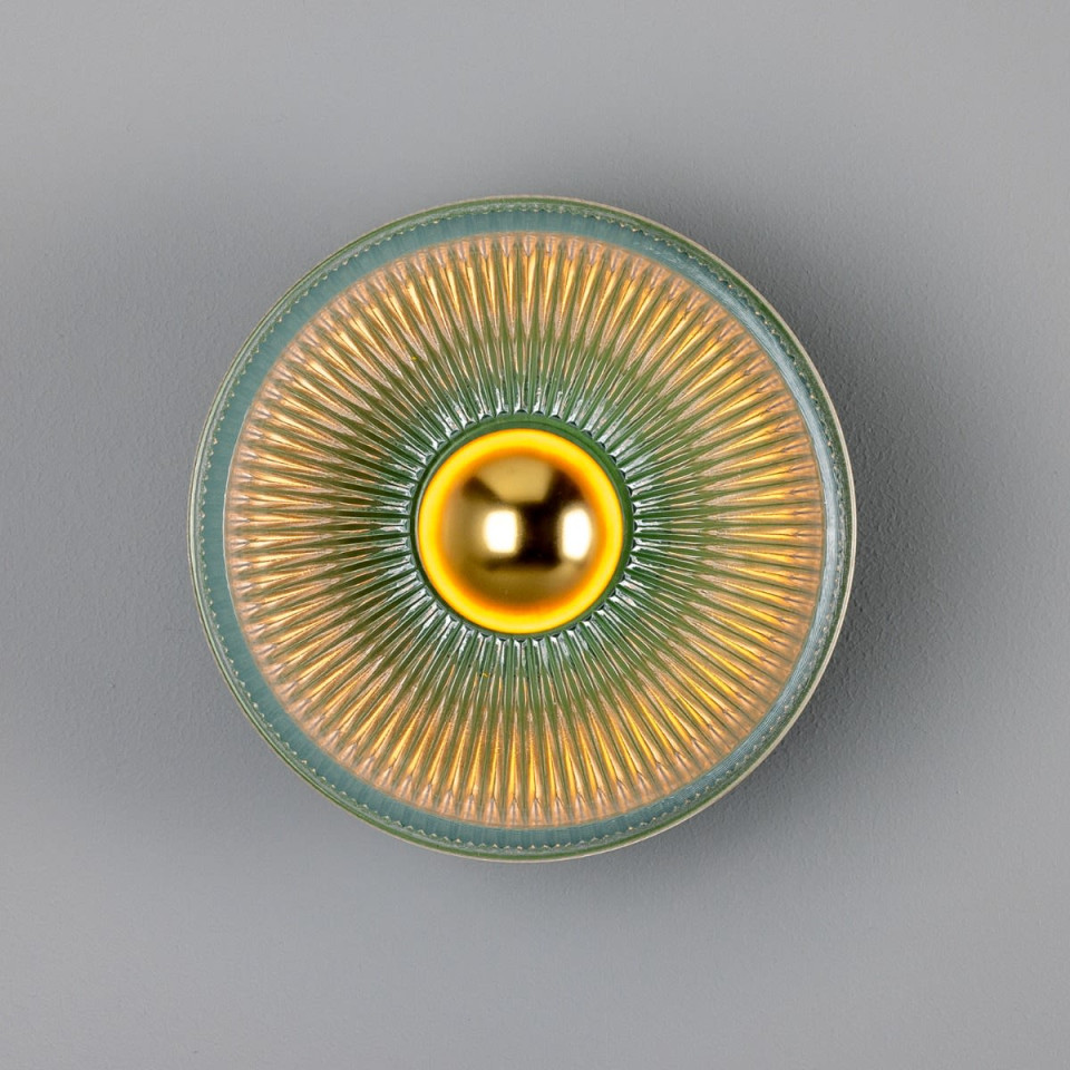 Eclipse Wall Light Brass/Glass 20cm