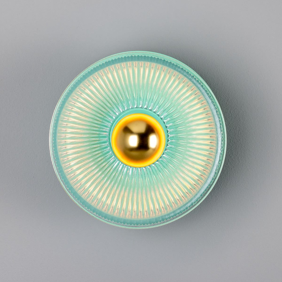 Eclipse Wall Light Brass/Glass 20cm