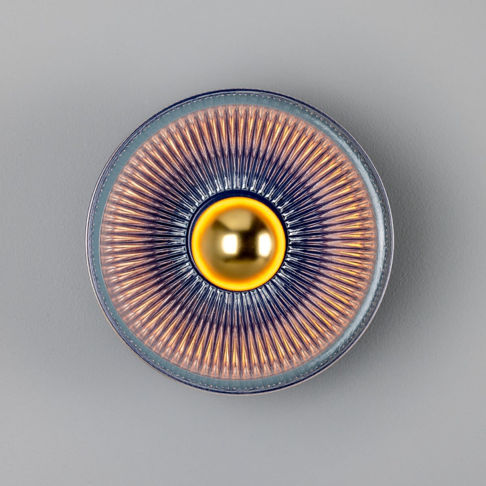 Eclipse Wall Light Brass/Glass 20cm