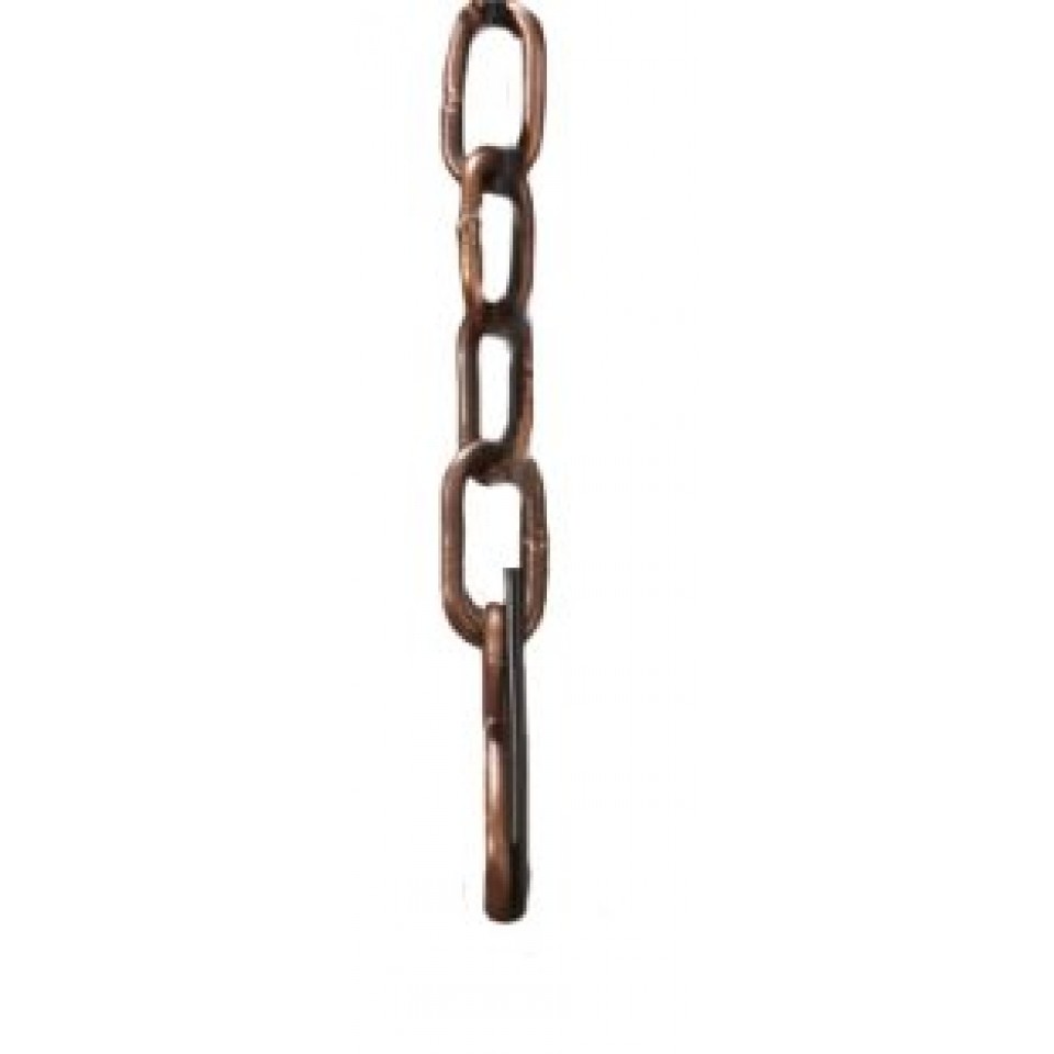 Chain w. hook Raw Copper 1m