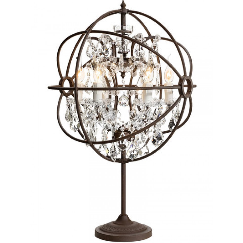 Rome Bordslampa rost/Chrystal 82cm