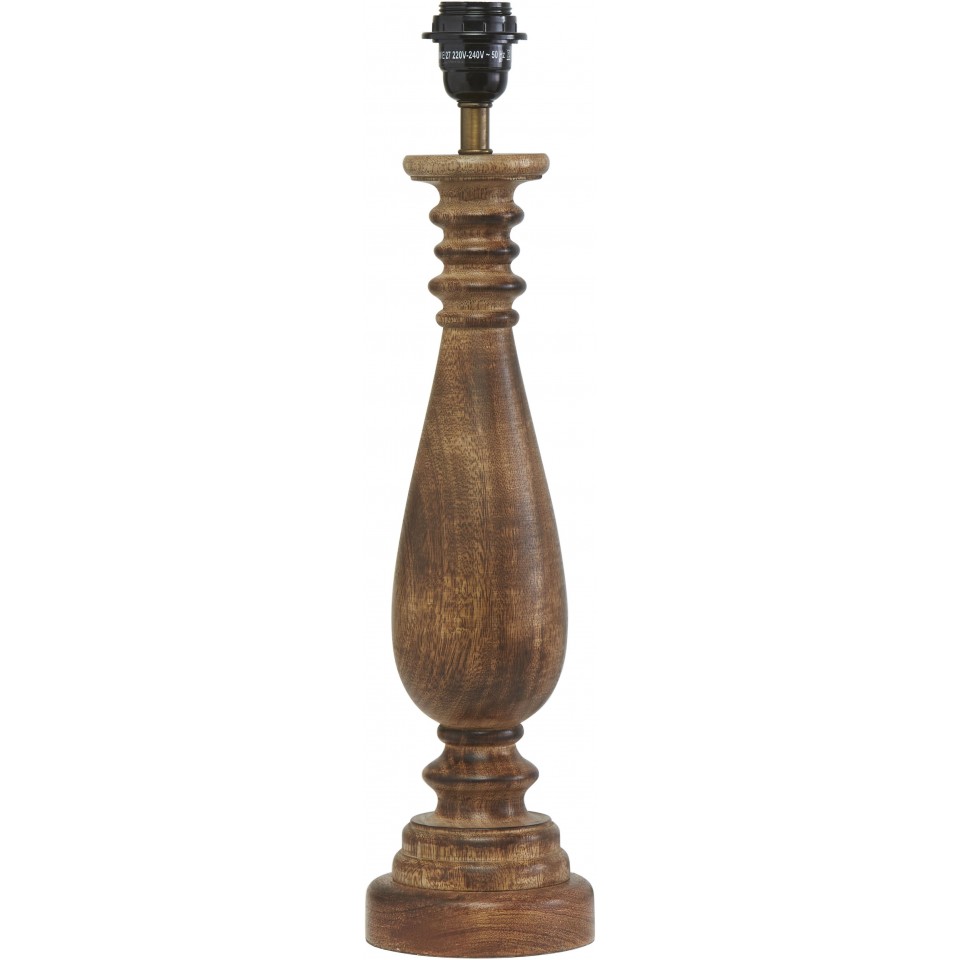 Linden Wood Table Lamp Brown 52cm